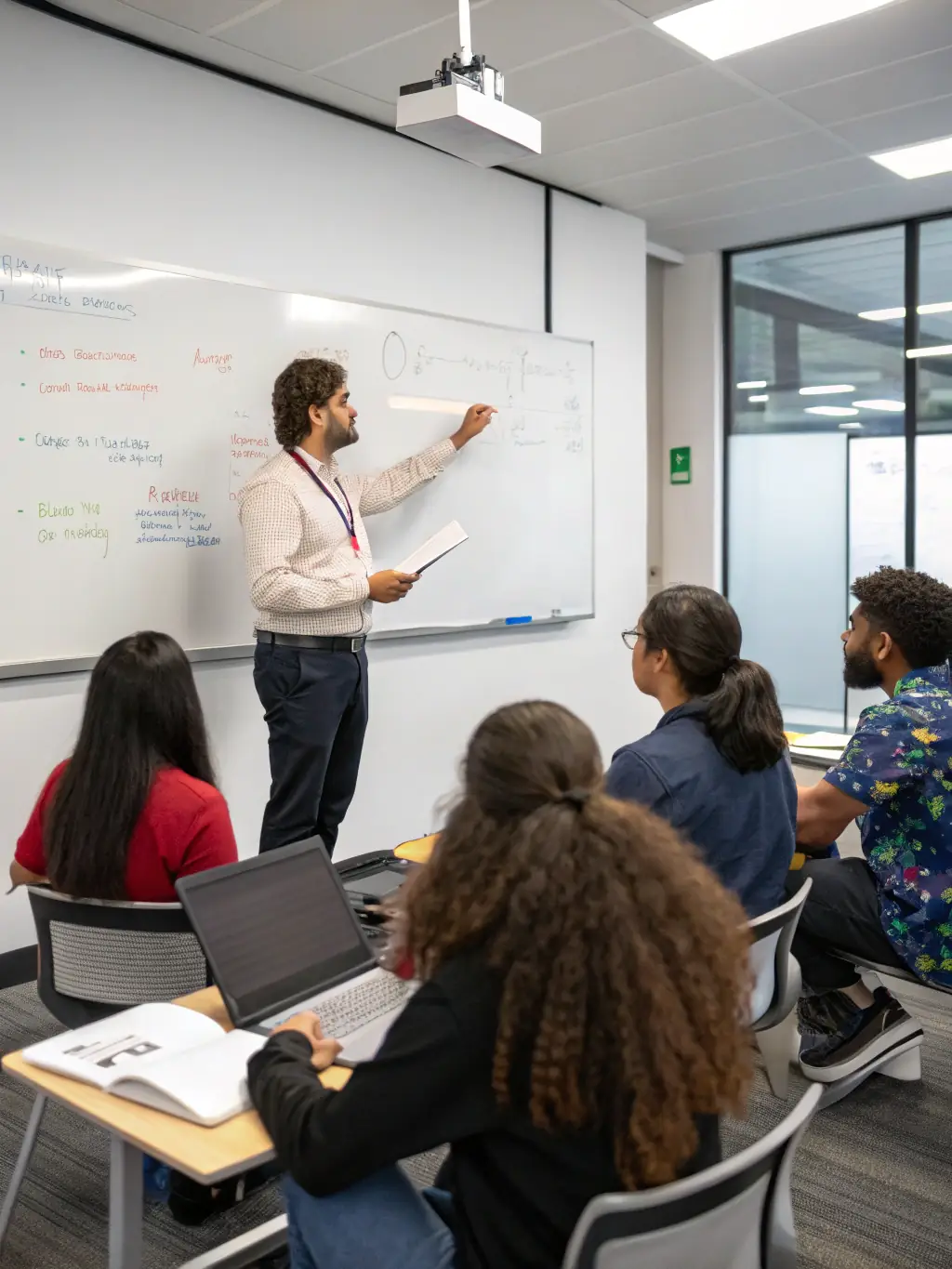 An instructor leading a digital upskilling session on AI automation tools for small business owners.