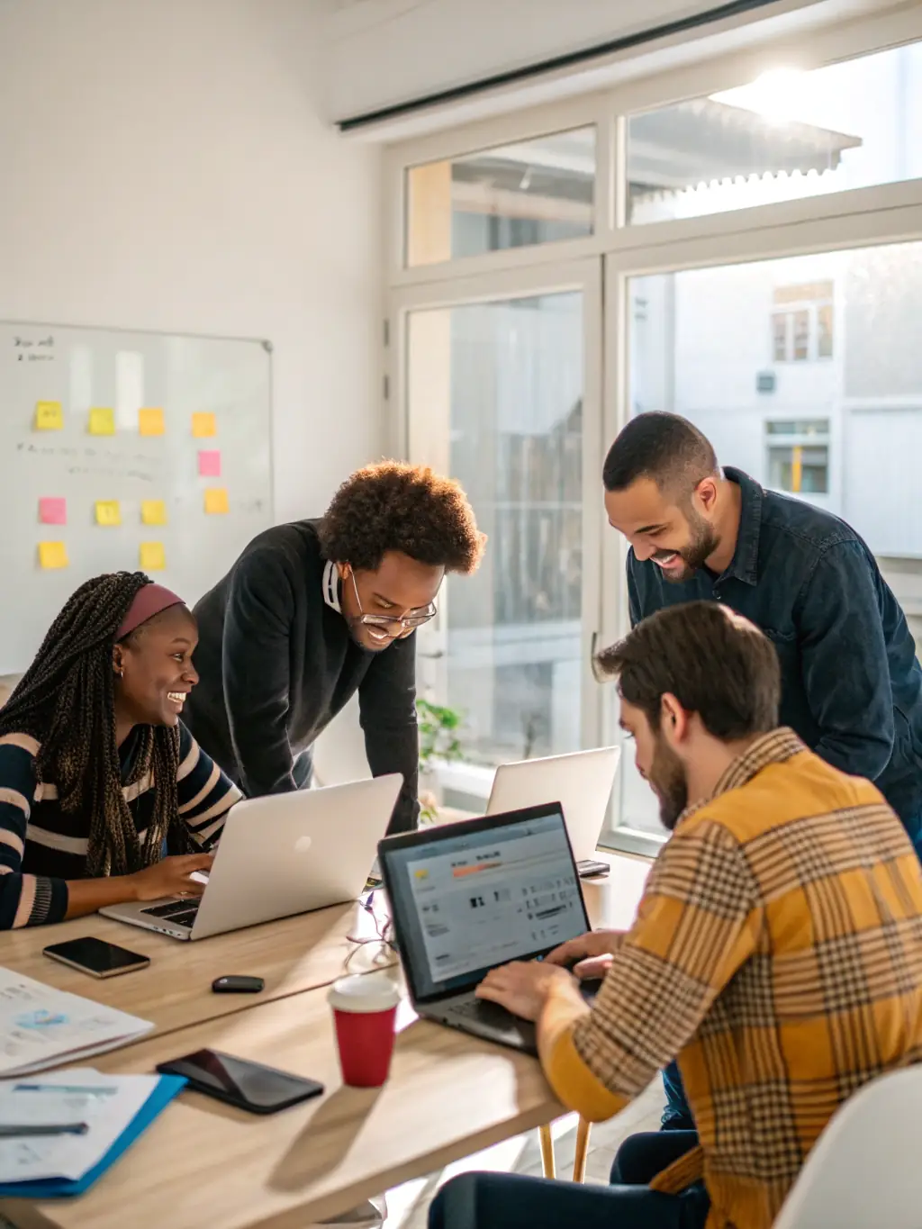 A group of professionals participating in a digital upskilling workshop, learning new AI tools and techniques to enhance their career prospects.